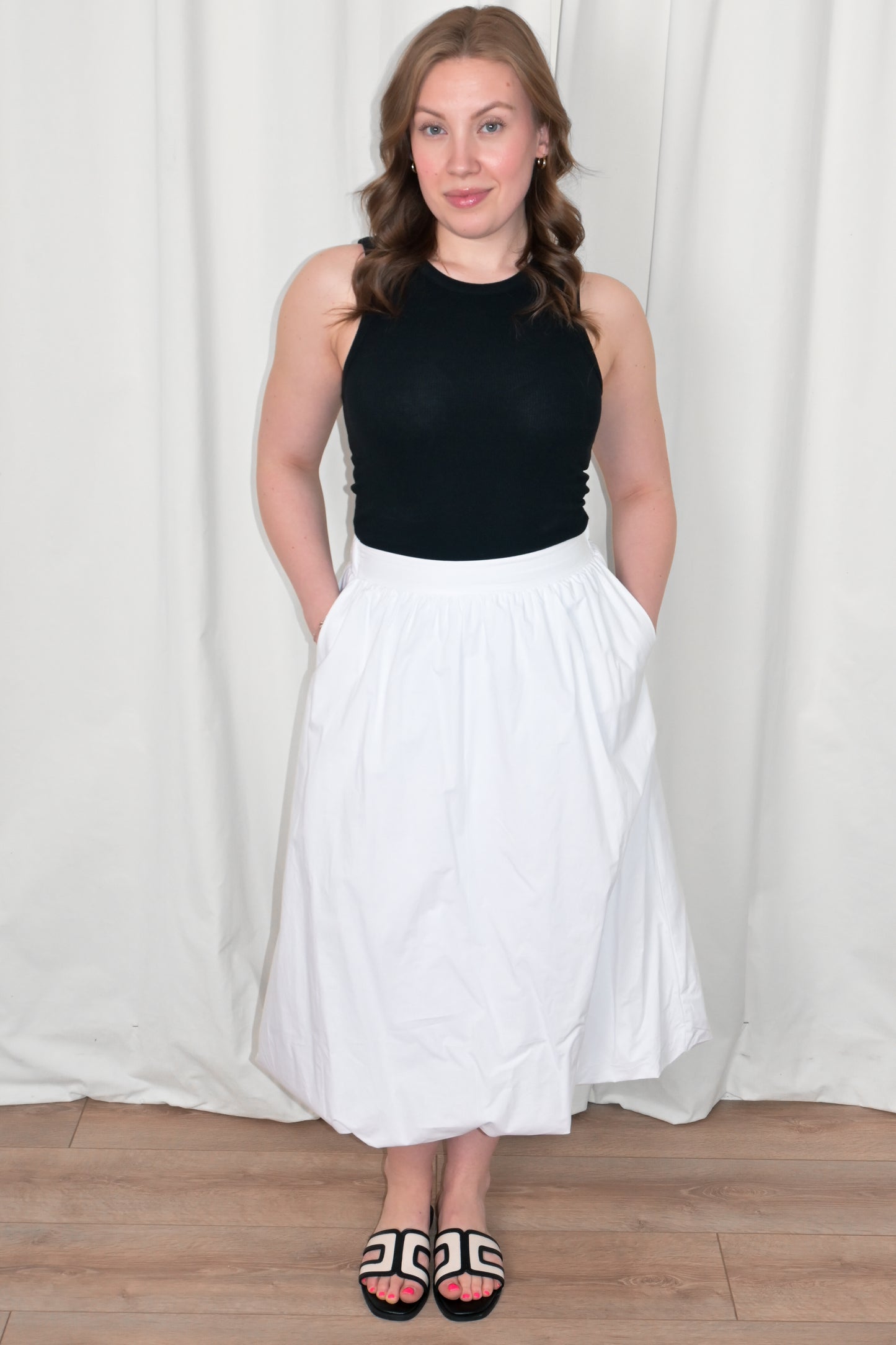 Blurra Balloon Midi Skirt (2 colors)