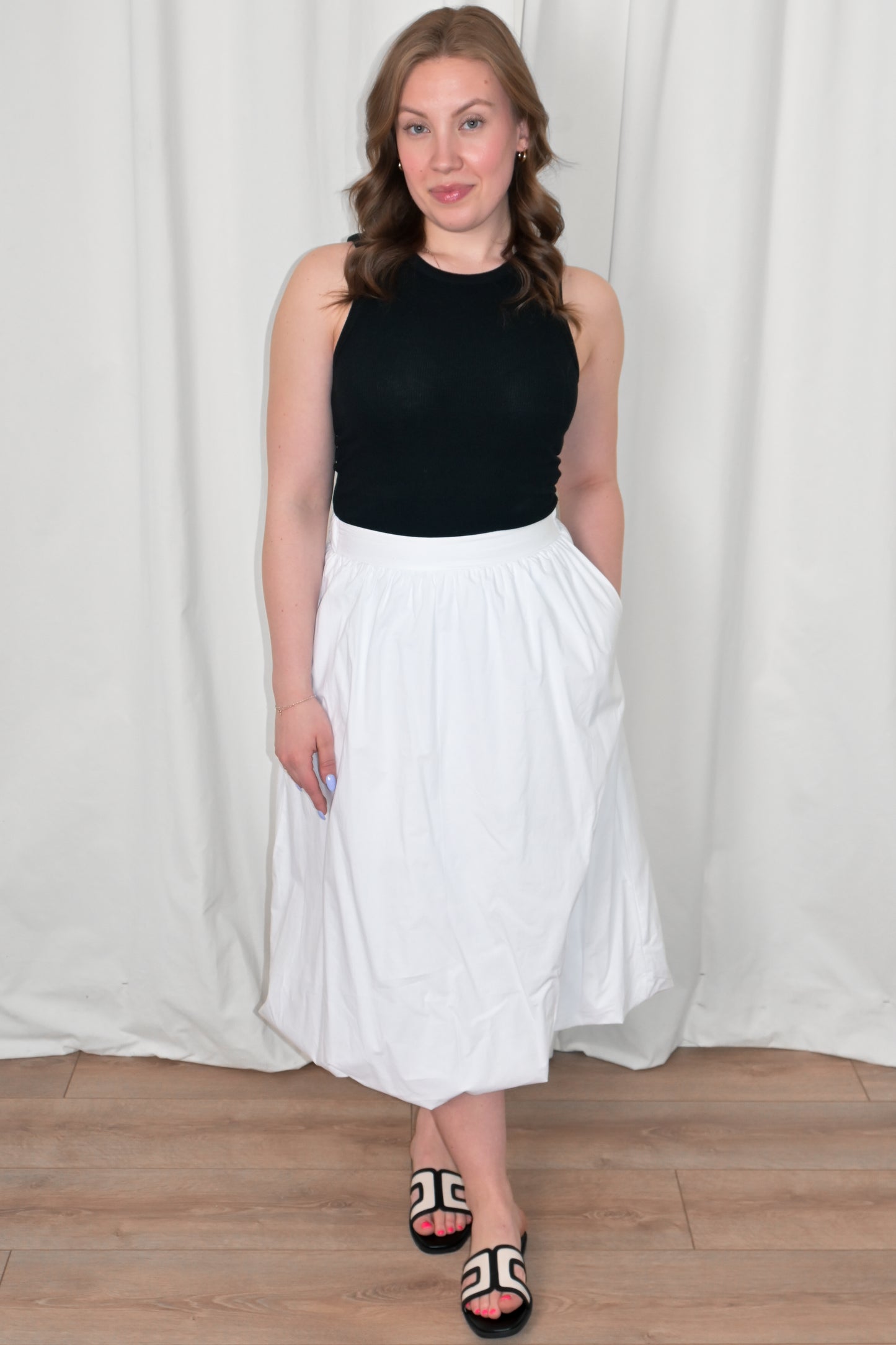 Blurra Balloon Midi Skirt (2 colors)