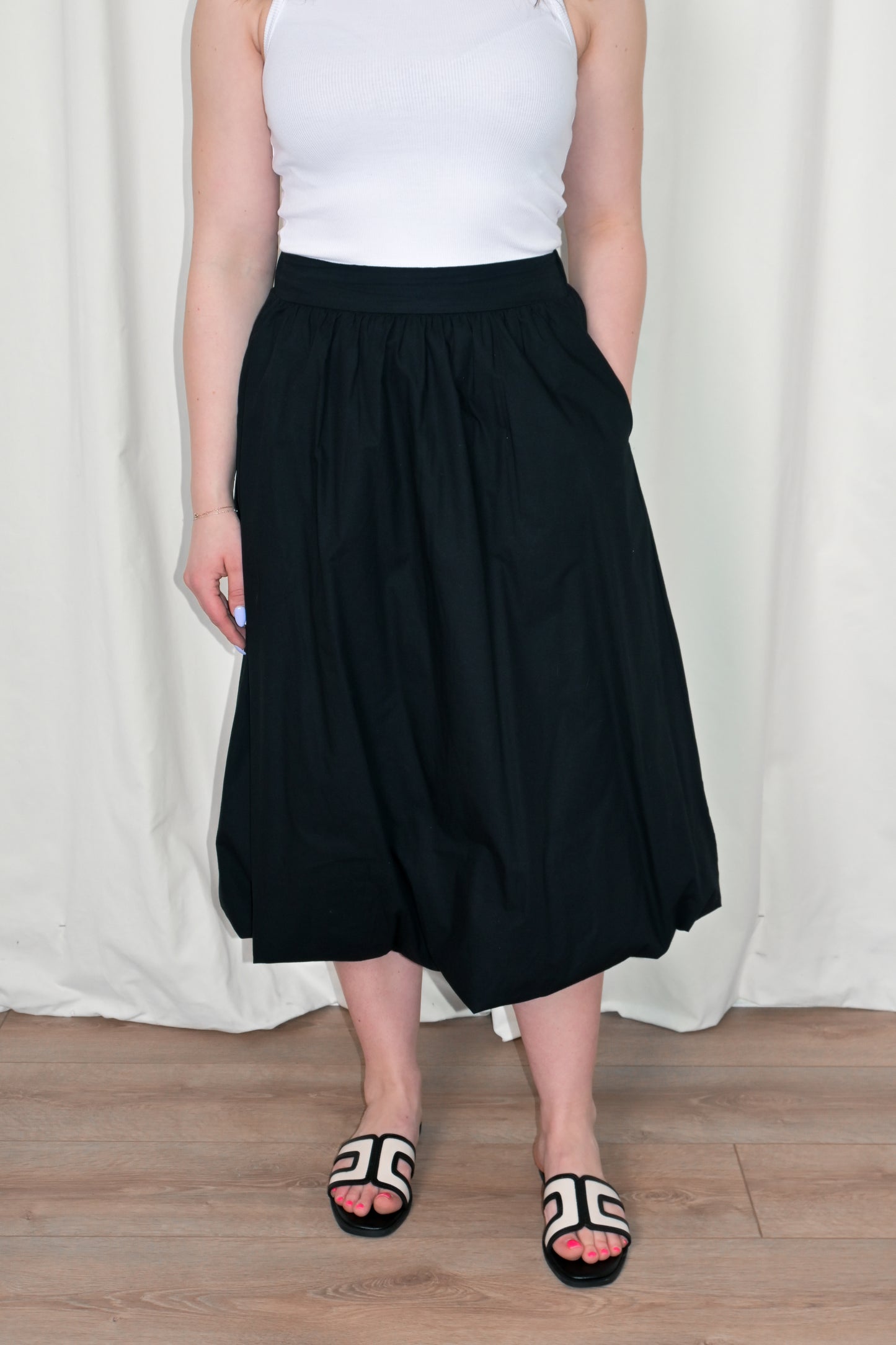 Blurra Balloon Midi Skirt (2 colors)