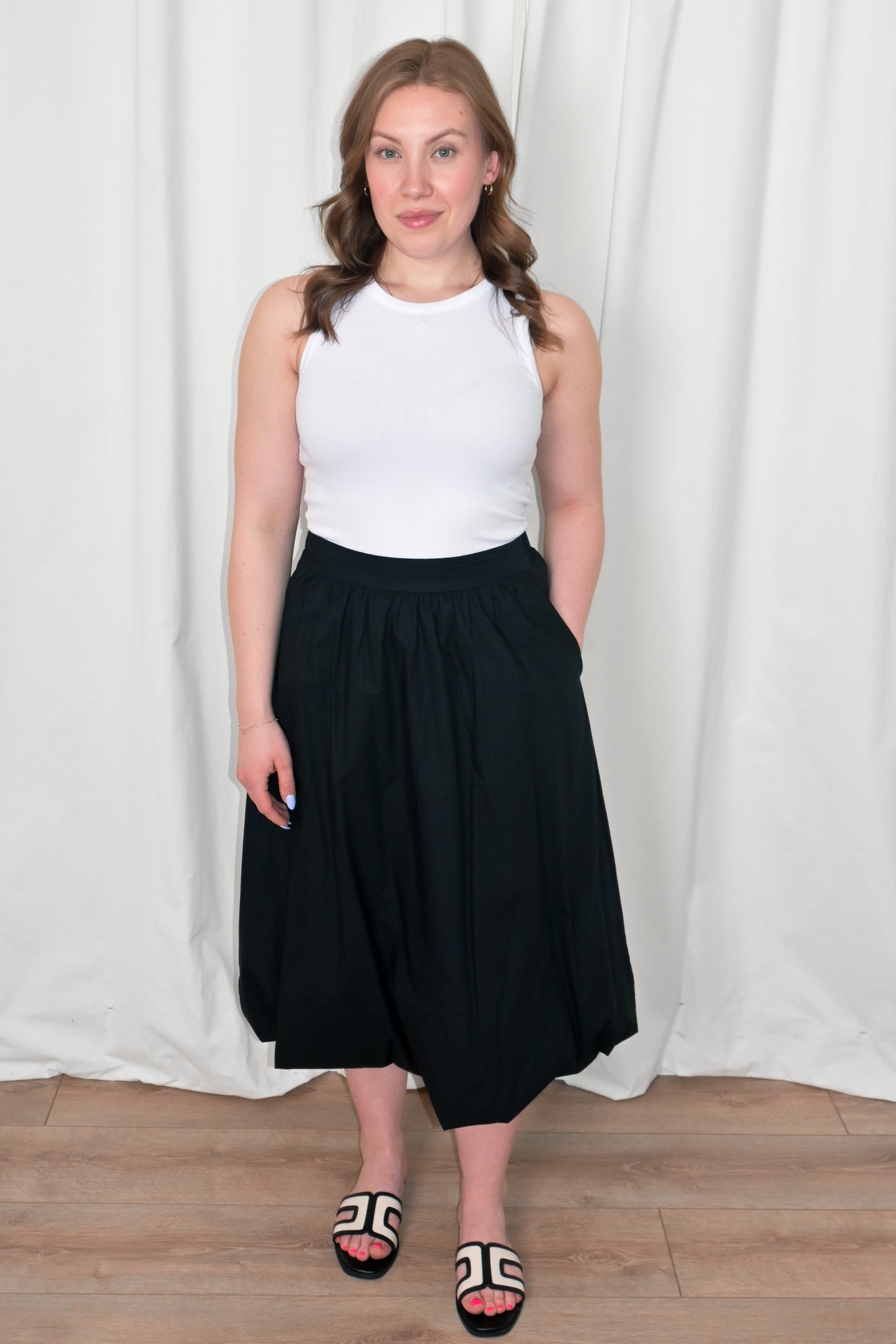 Blurra Balloon Midi Skirt (2 colors)