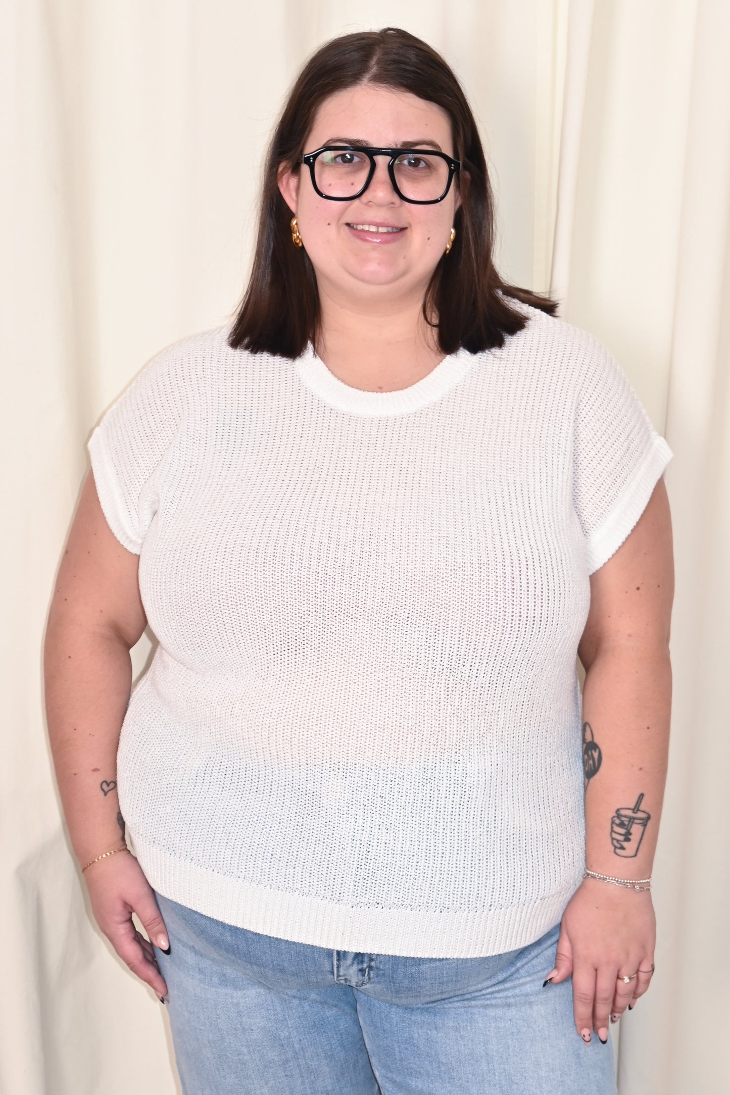 CURVE Loose Knit SS top