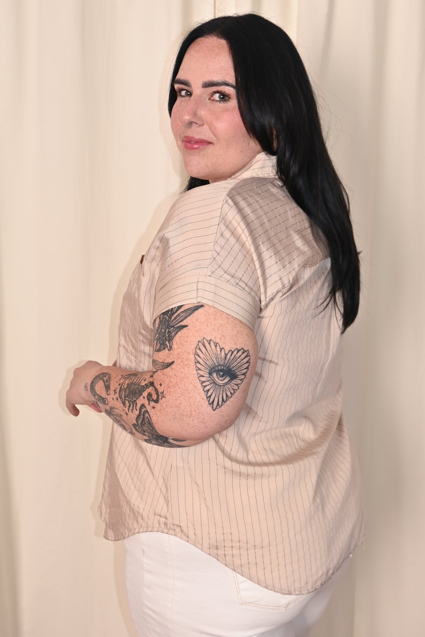 Striped Lightweight Button Up (S-XXXL)
