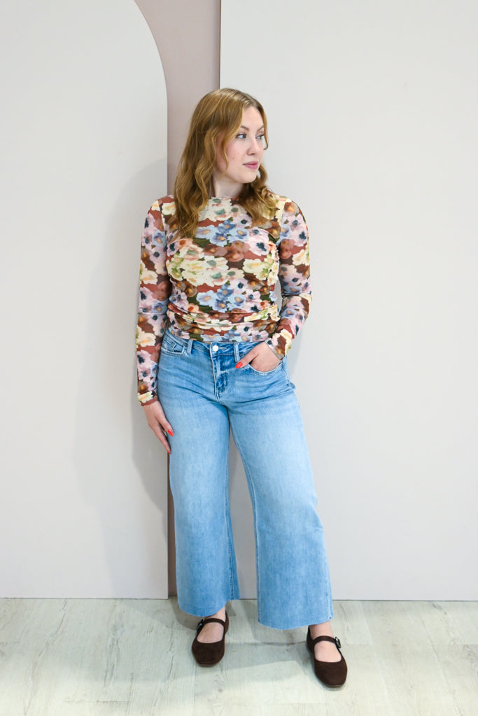 Mesh Floral Top