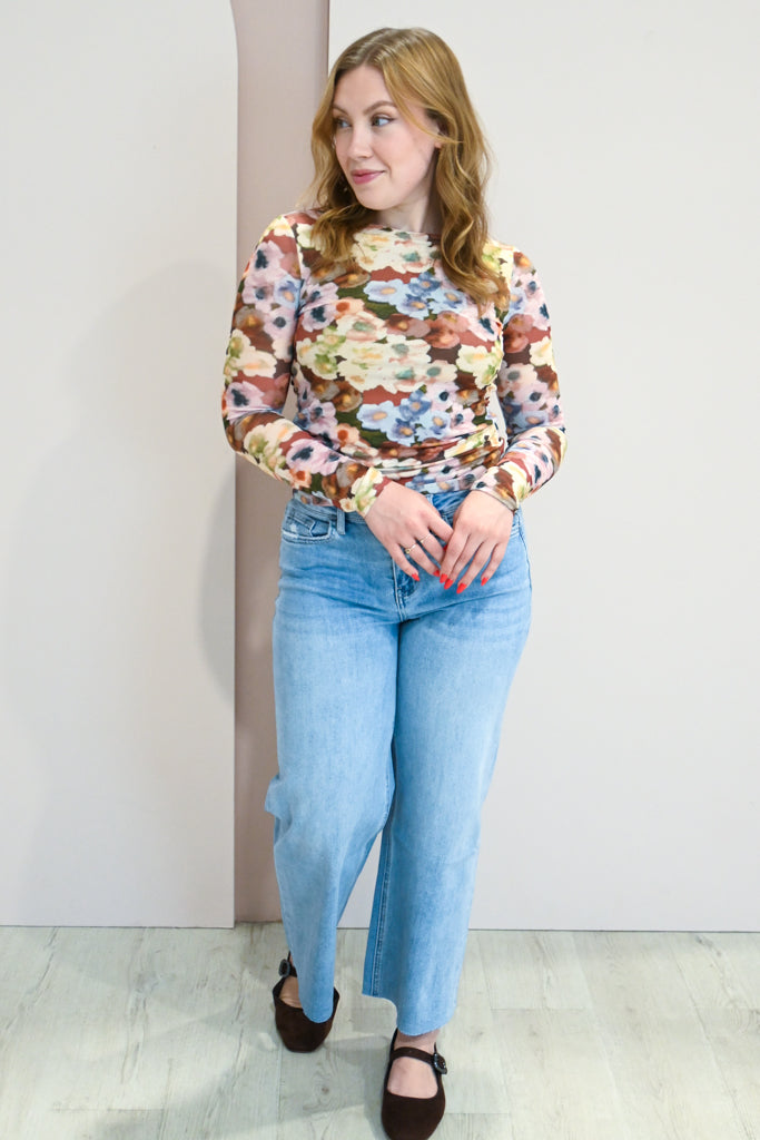 Mesh Floral Top