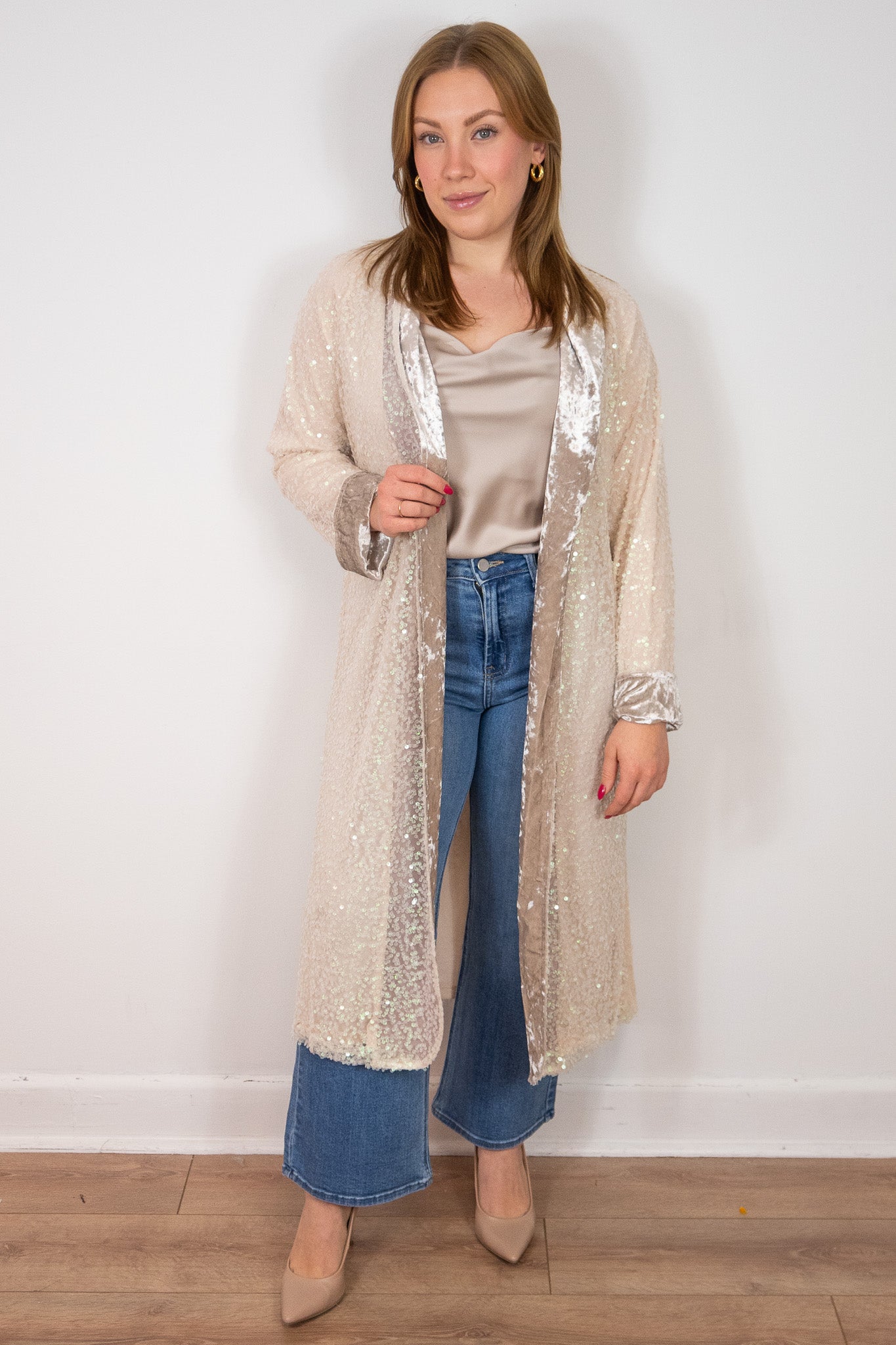 Champagne Sequin Duster (S-3X)