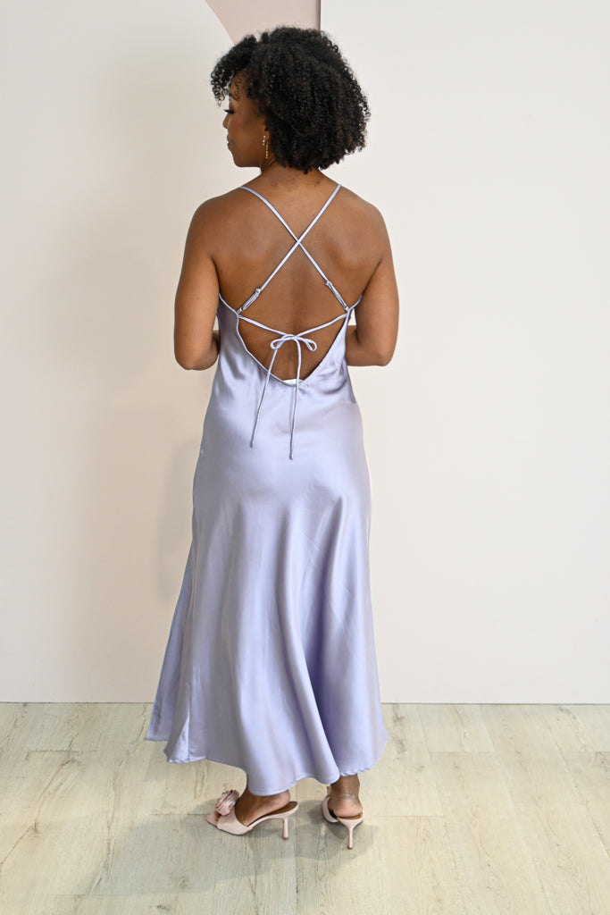 Low Back Lavender Slip Dress