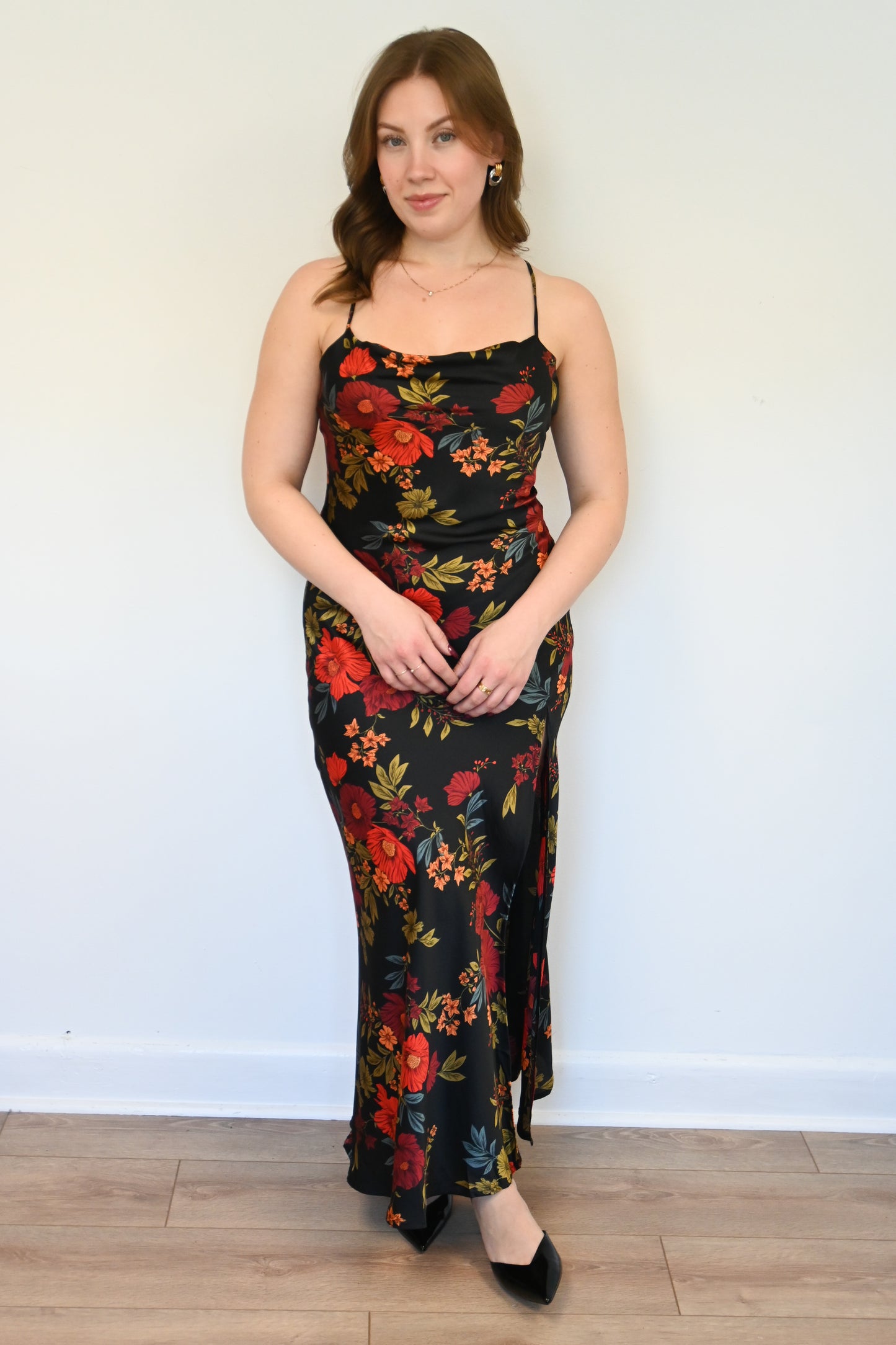 Low Back Floral Slip Dress