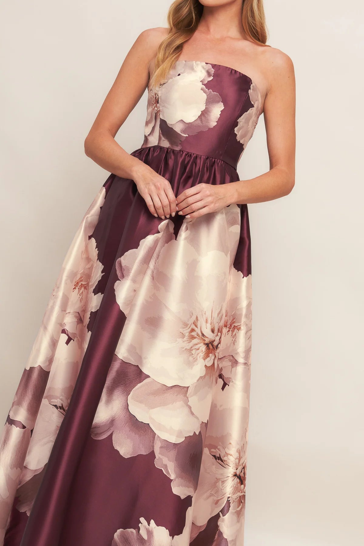 Floral Strapless Maxi Dress