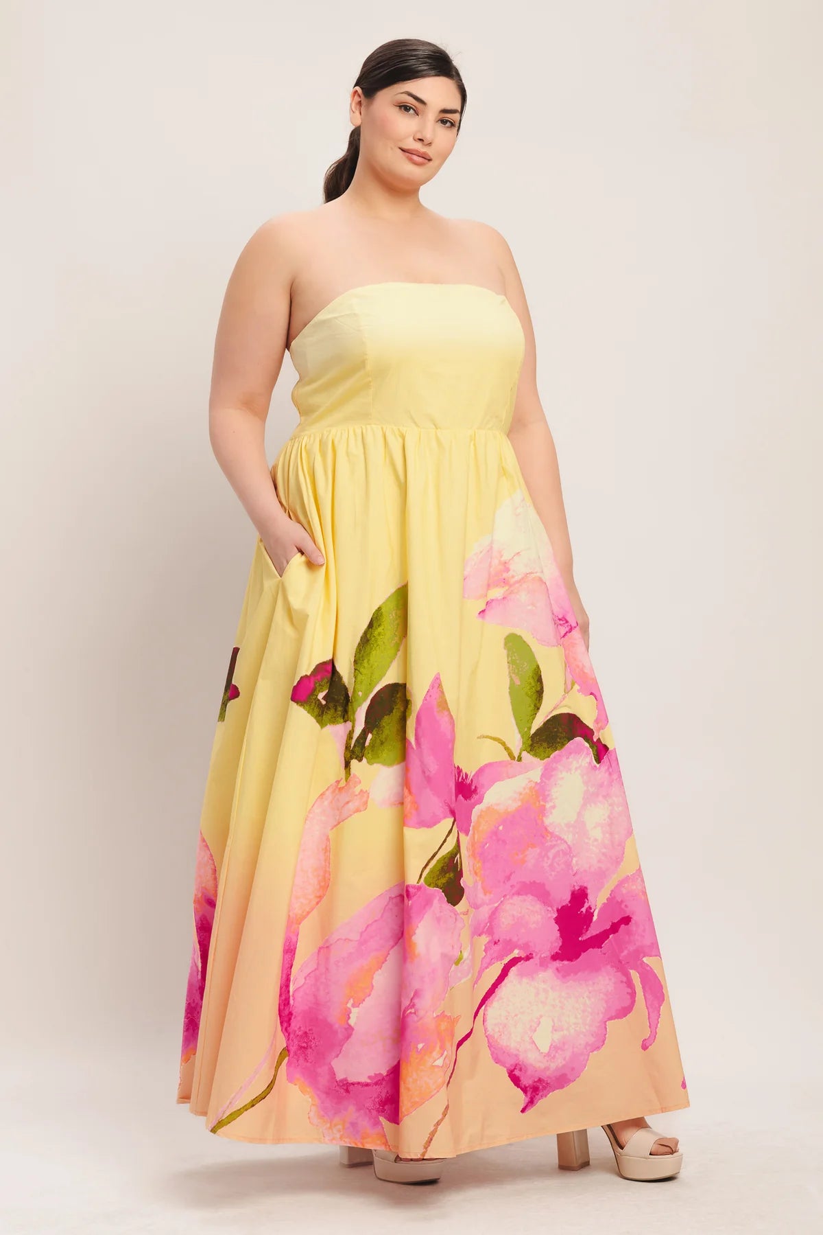 CURVE Sunset Floral Maxi Dress
