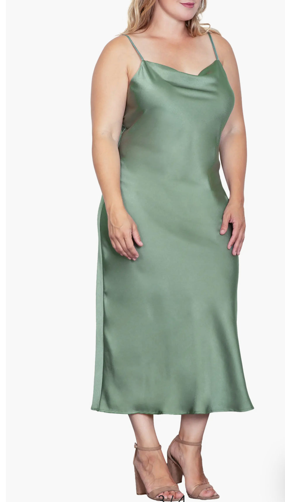 CURVE Satin Slip Dress (2 colors)