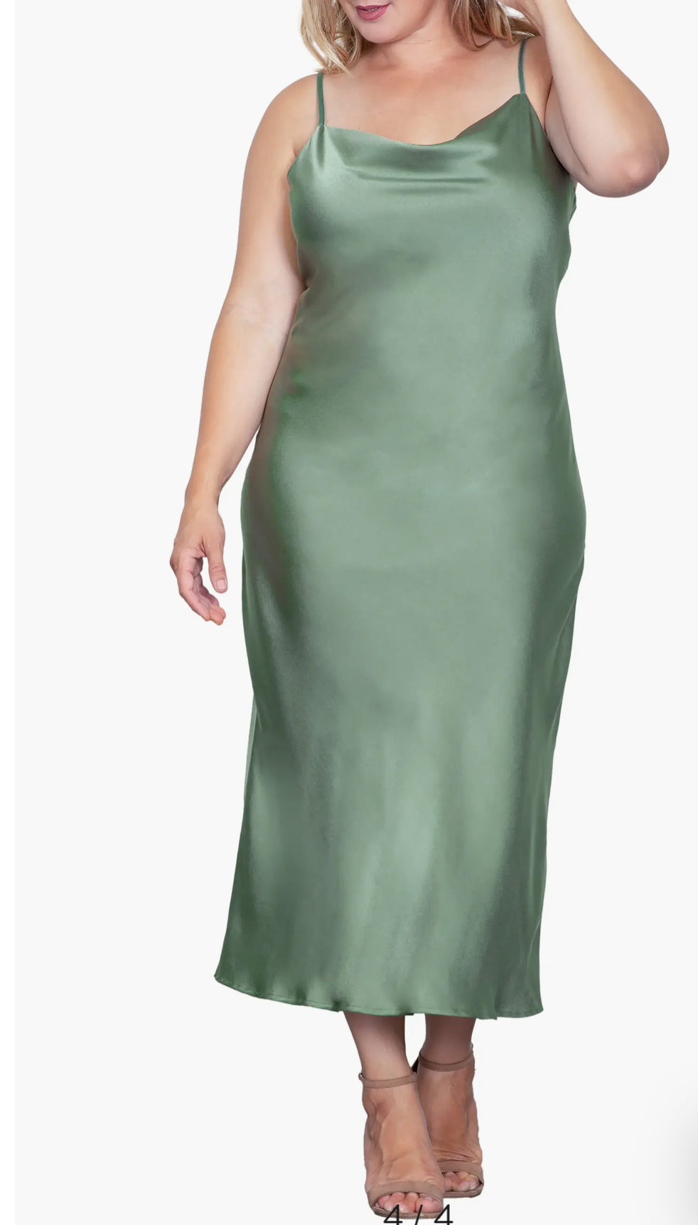 CURVE Satin Slip Dress (2 colors)