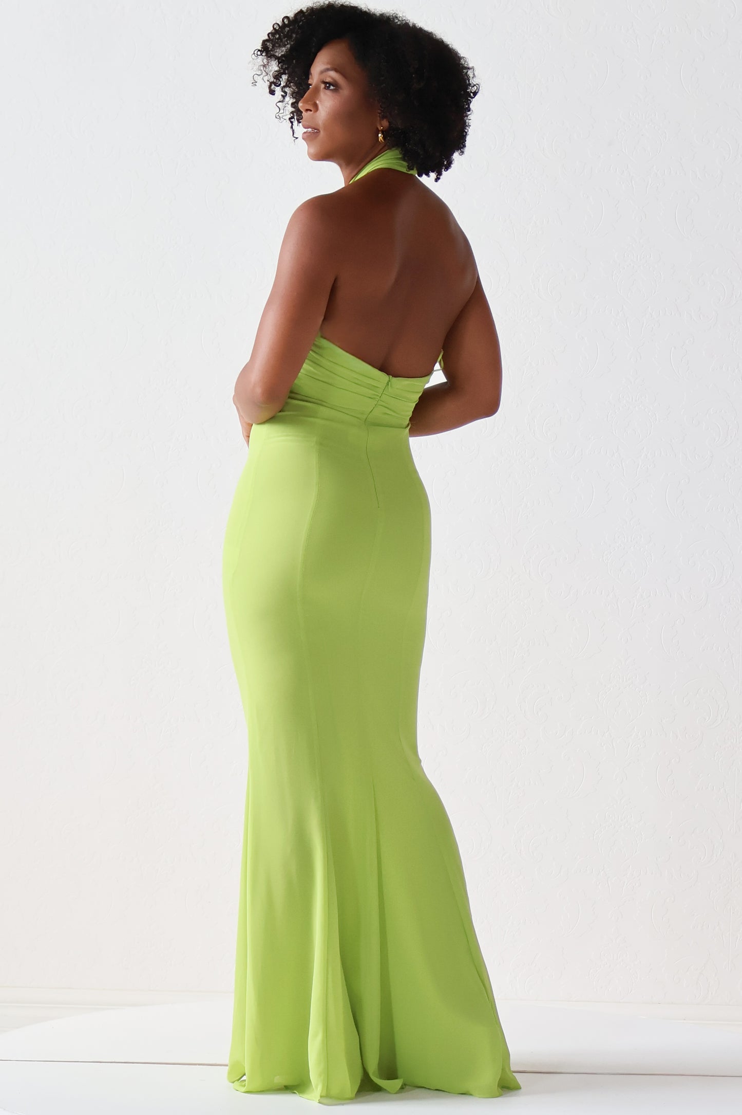 Chiffon Halter Maxi Dress