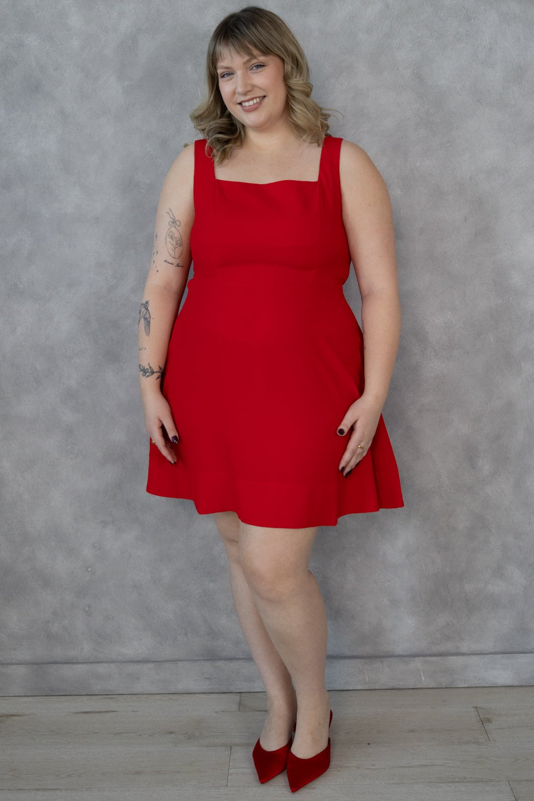 mini dress xxl Red Mini Dress (XS-XXL)