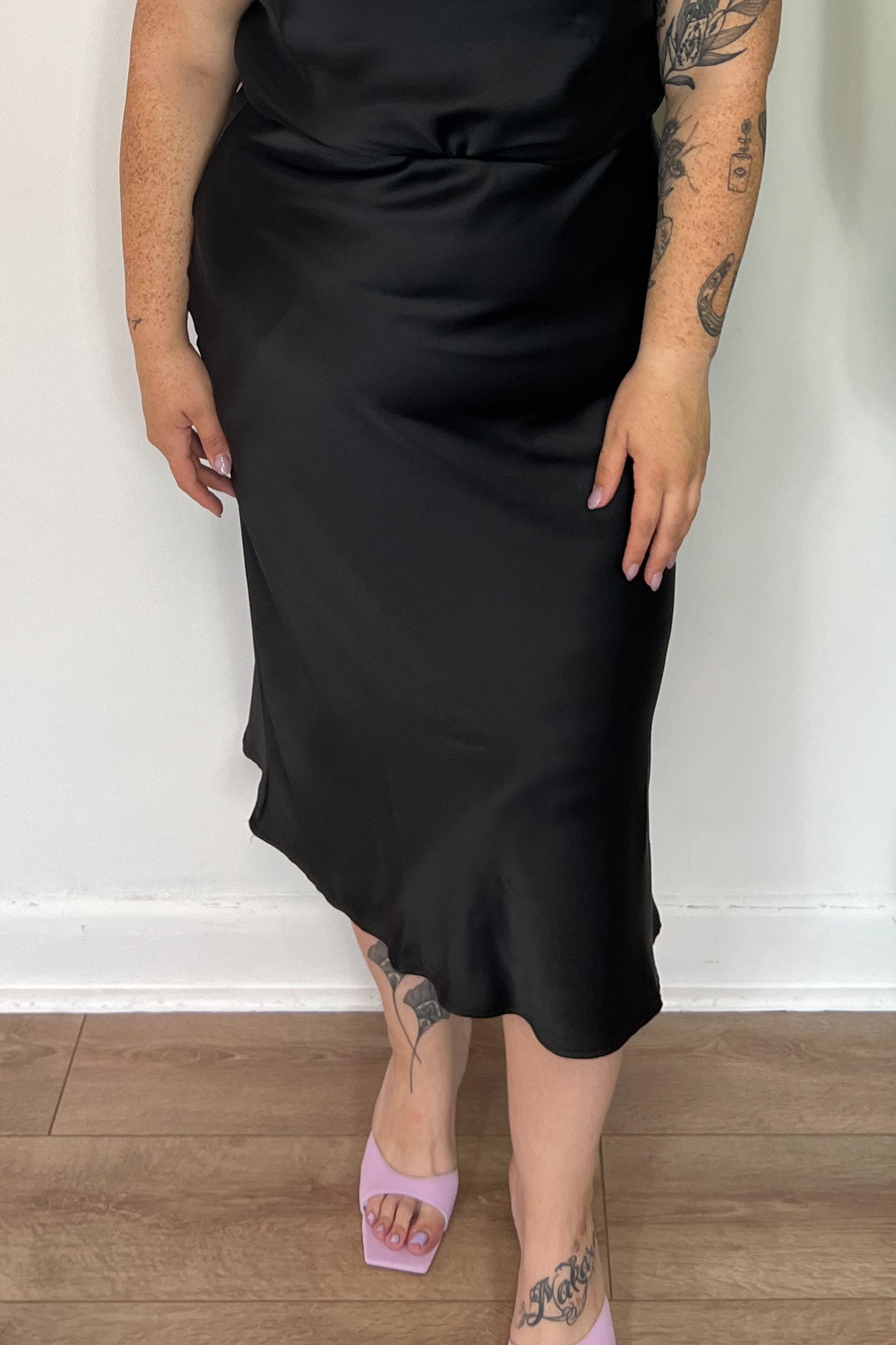 Satin Slip Skirt (S-3X)
