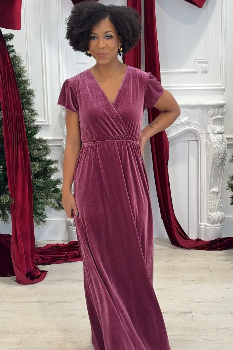 Velvet Maxi Dress – Valencia Boutique