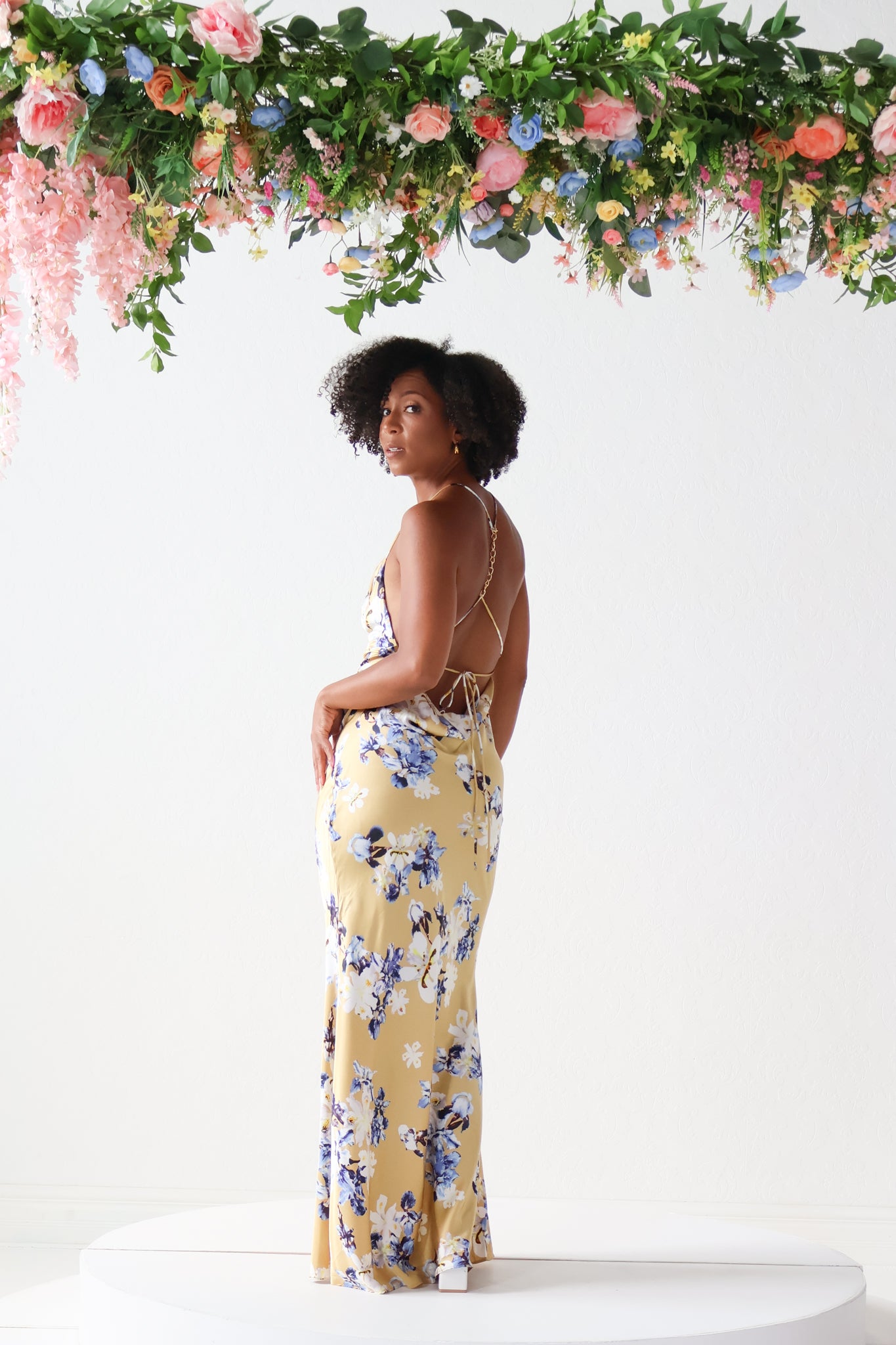 Floral Chain Strap Dress