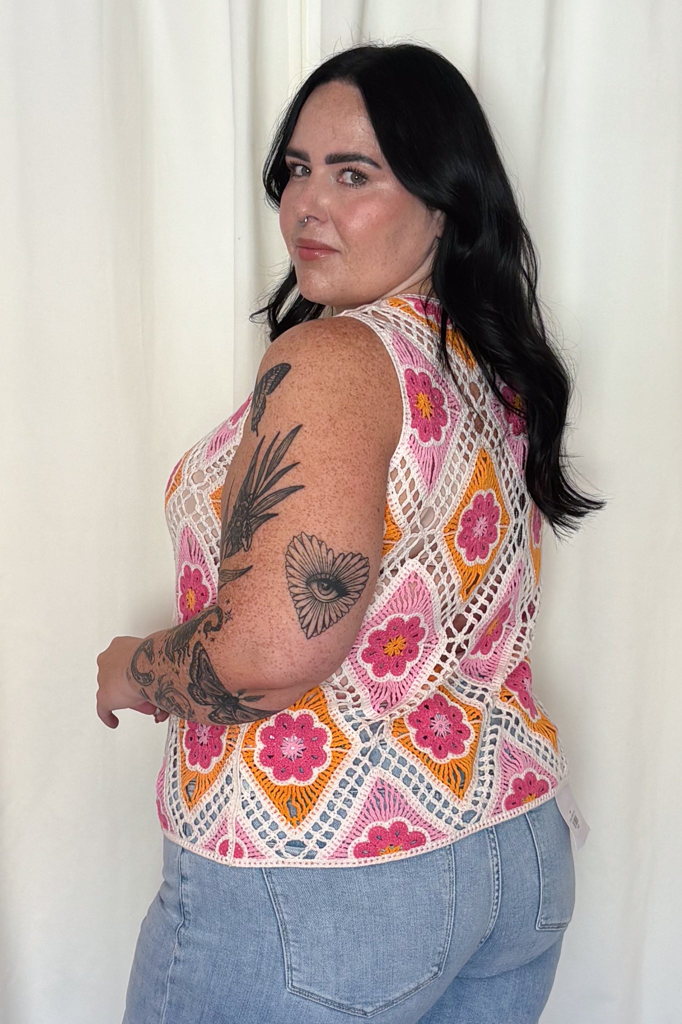 Floral Crochet Tank (S-XXL)