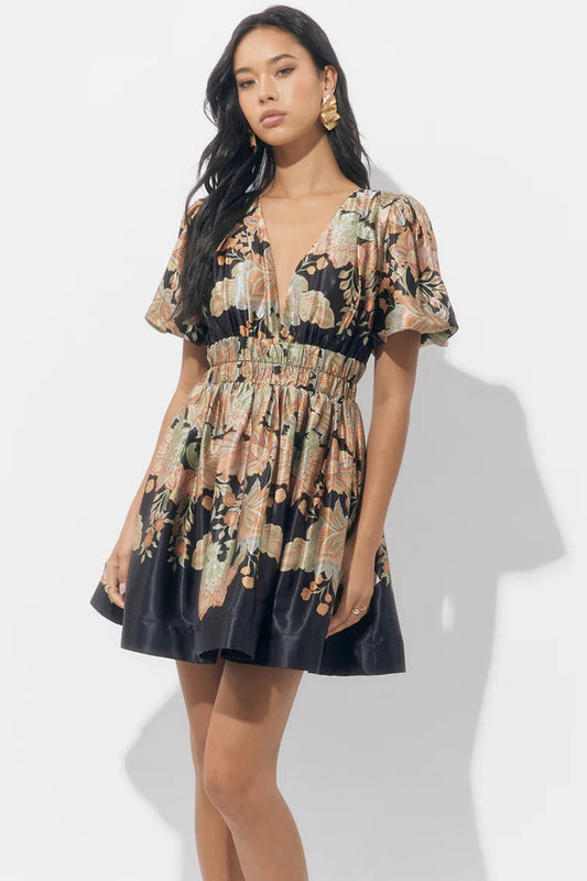 Koi Printed Mini Dress