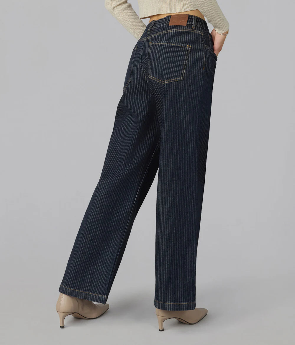 Colette Striped Wide Leg Jean (0-24W)