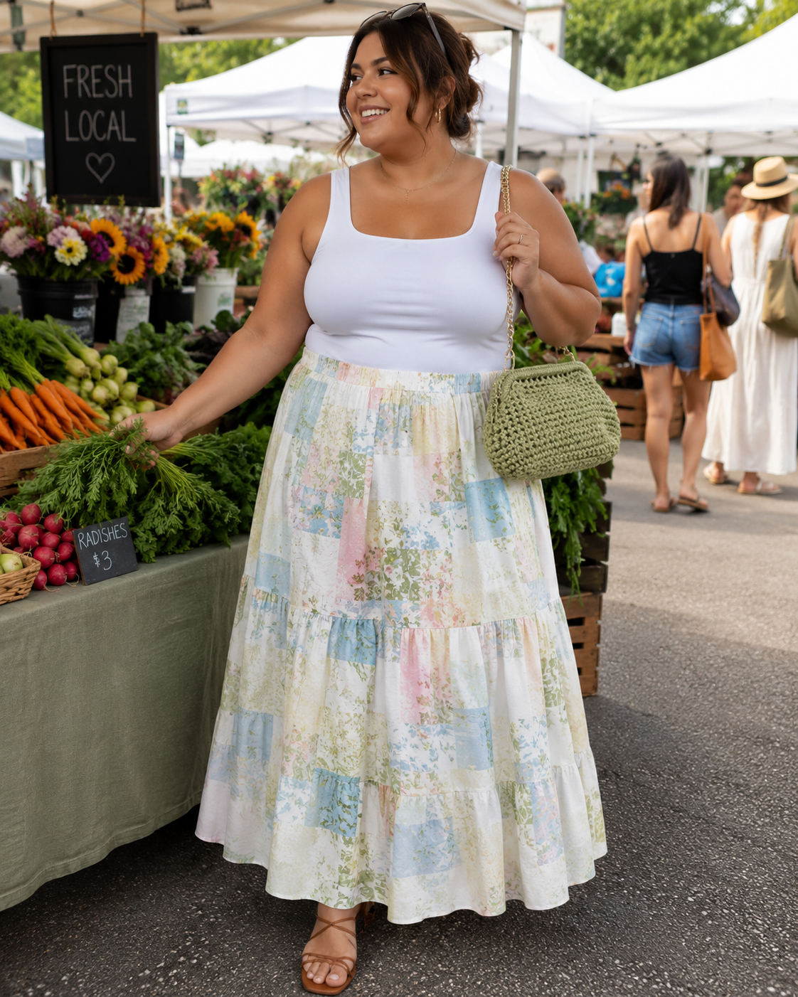 Patchwork Maxi Skirt (S-3X)