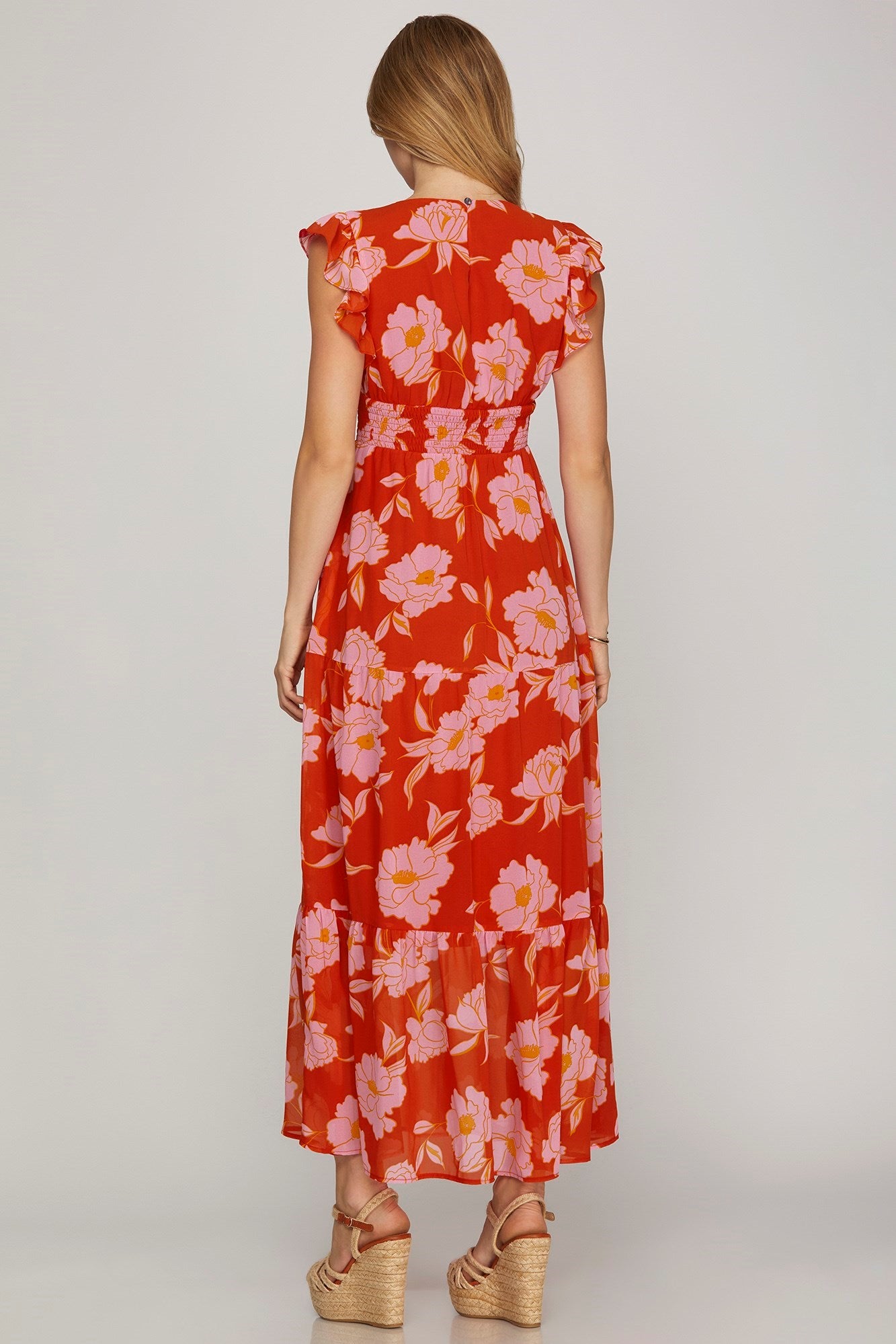 Poppi Floral Midi Dress (S-2X)