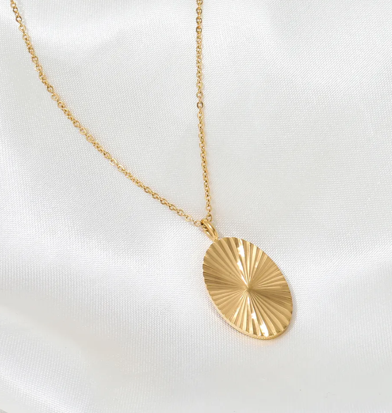 Sunburst Oval Necklace