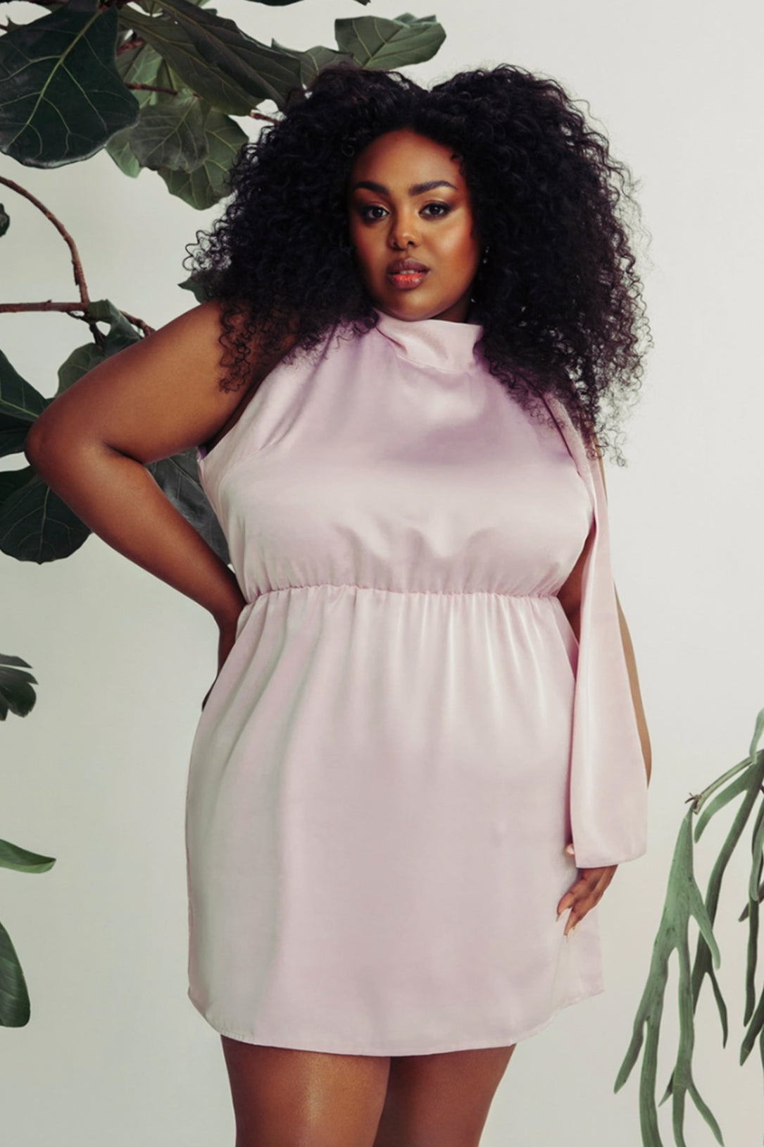 CURVE Bow Halter Mini Dress