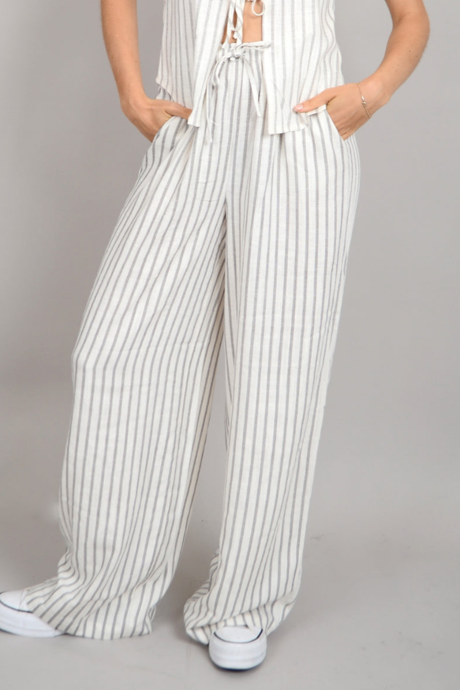 Merry Linen Stripe Pants