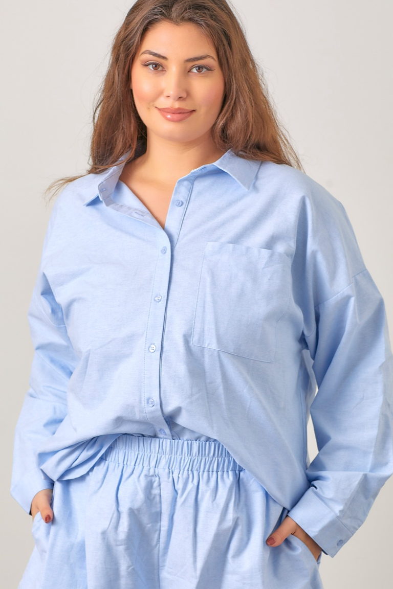 CURVE Oversized Cotton Shirt (2 colors)