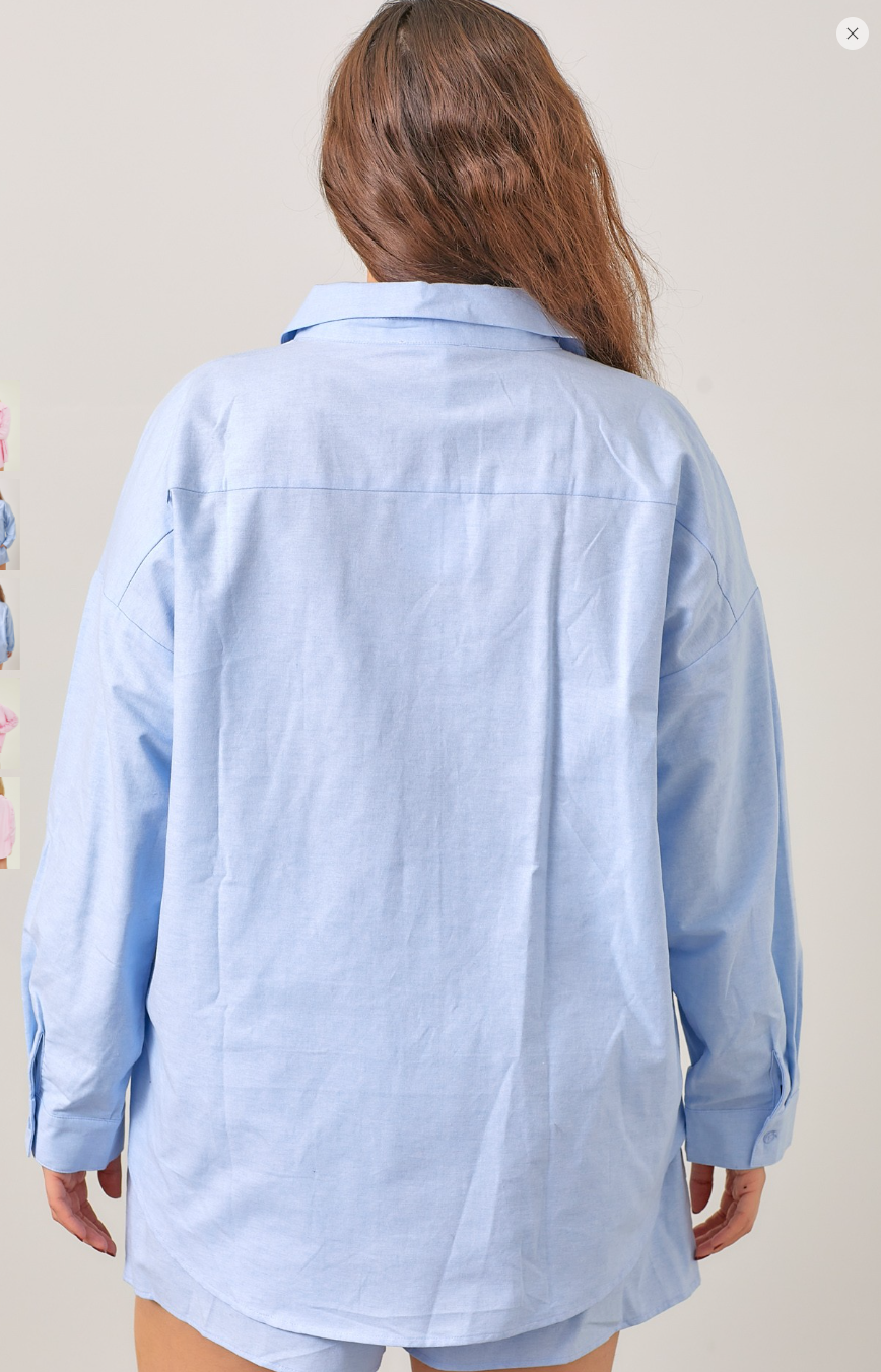 CURVE Oversized Cotton Shirt (2 colors)