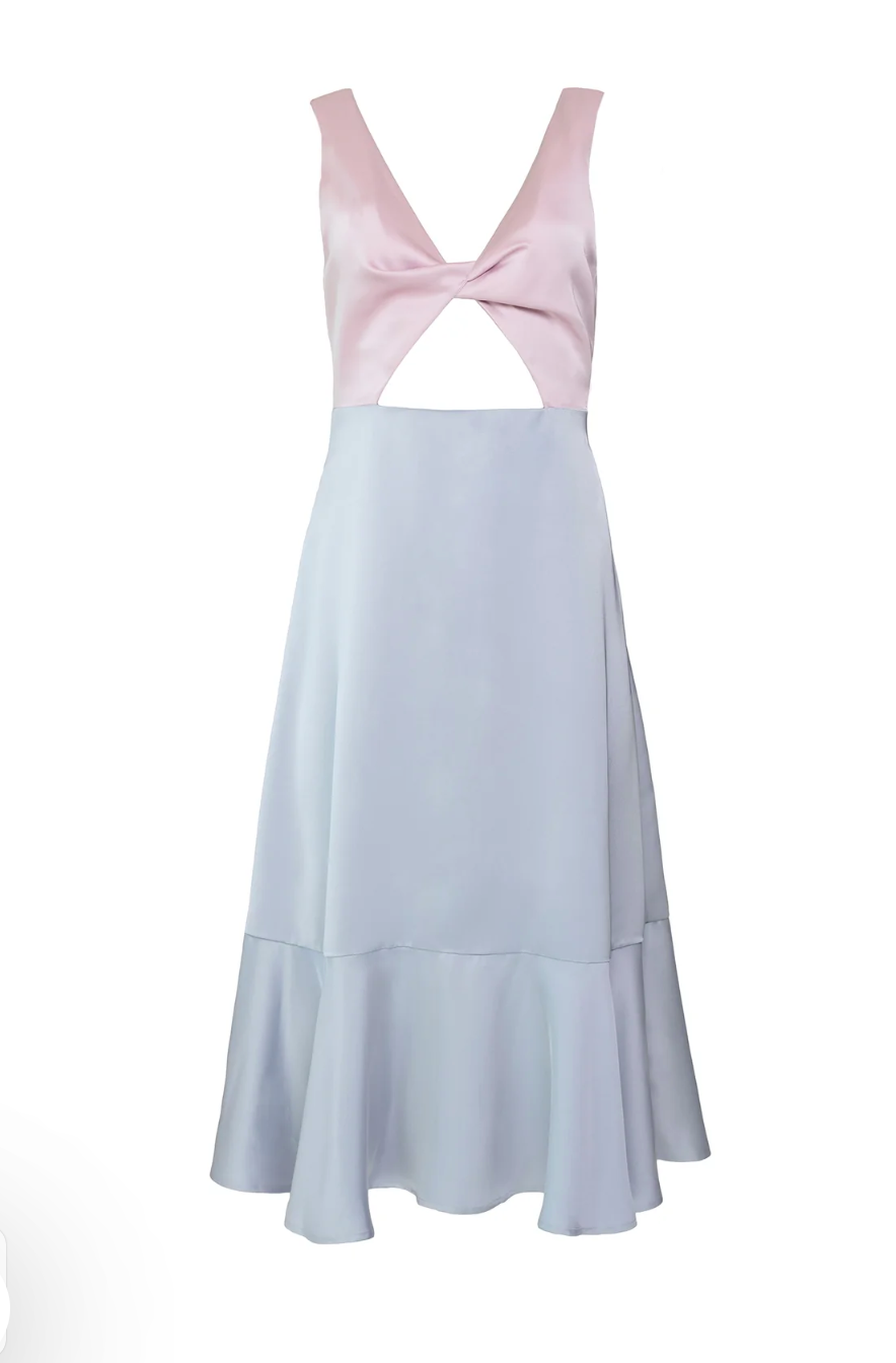 CURVE Twist Front Midi Dress