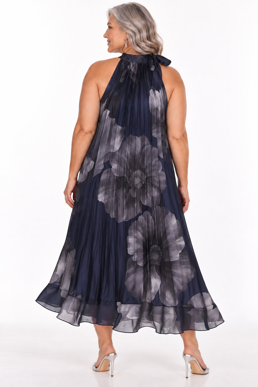 CURVE Pleated Floral Maxi