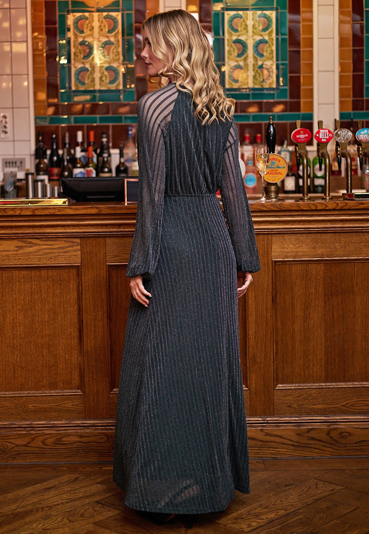 Lurex Keyhole Maxi Dress