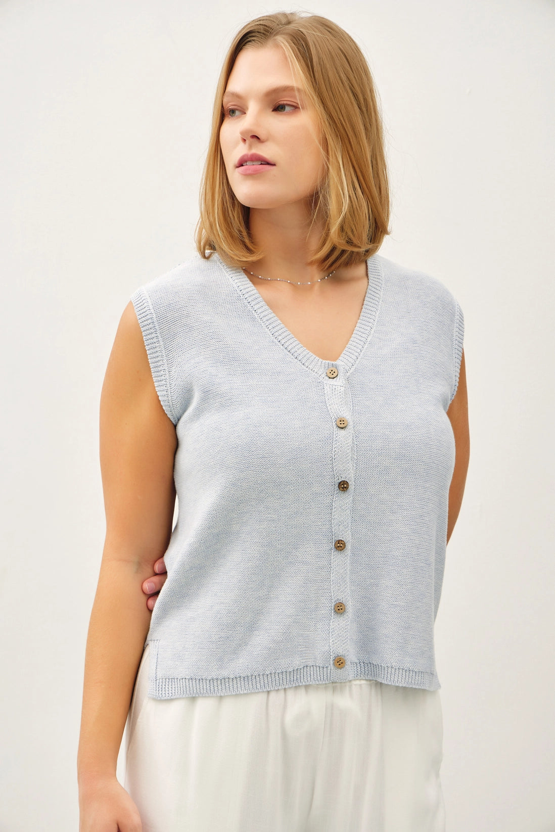 CURVE Slub Knit Vest