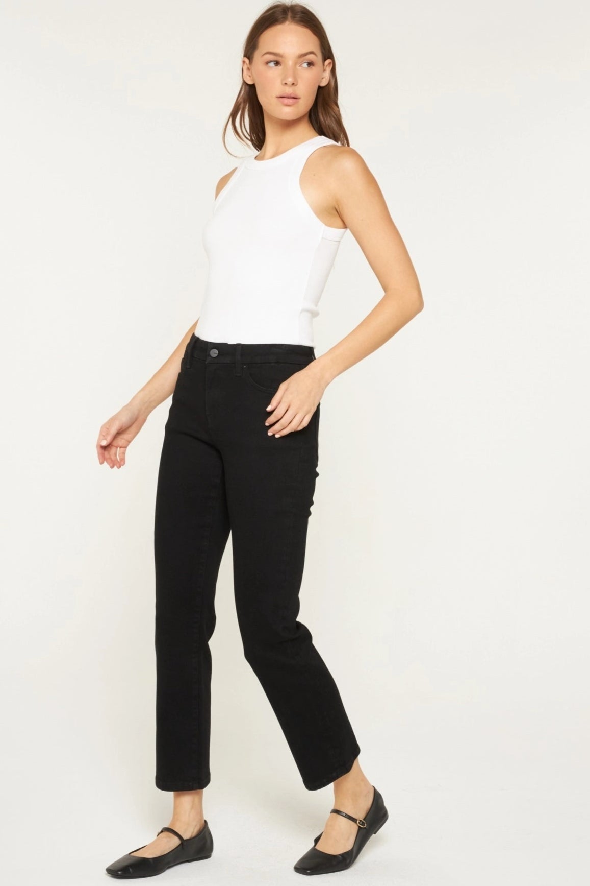 Krystal Straight Leg Black (0-22W)