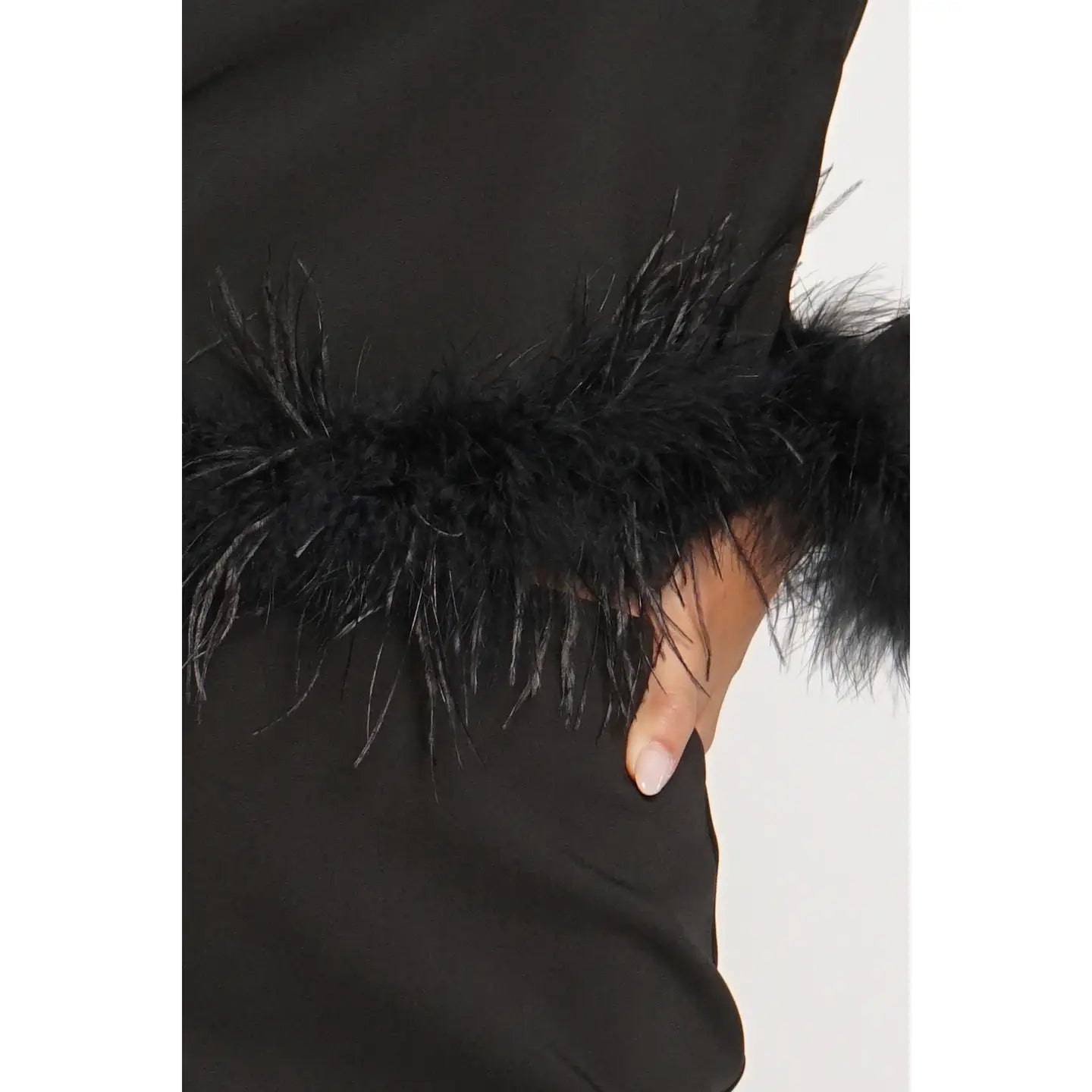 Holiday top, going out top, date night top, feather trim black top, Winnipeg shopping, winnipeg dresses