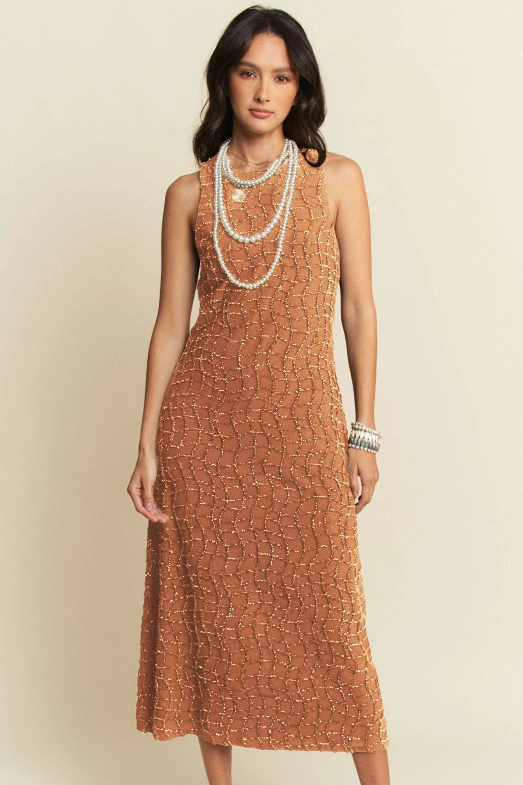 Lurex Midi Dress (S-3X)