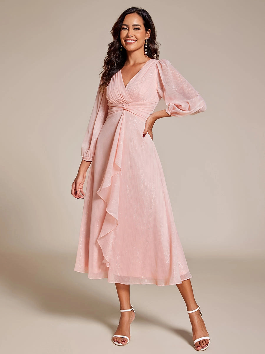 CURVE Lurex Chiffon Midi Dress