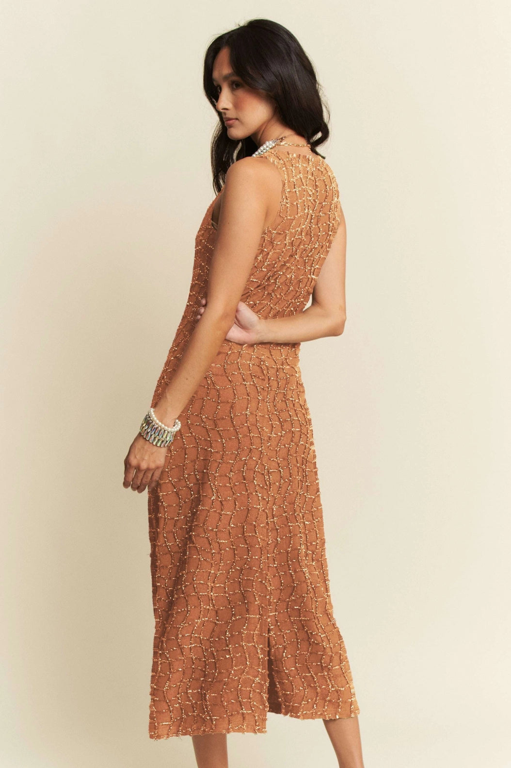 Lurex Midi Dress (S-3X)
