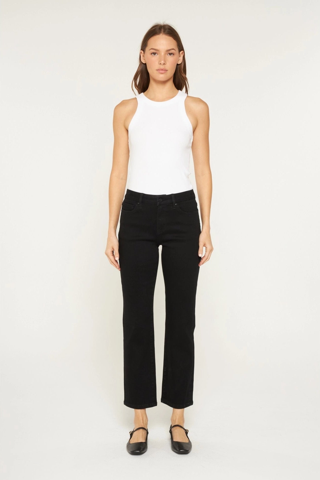 Krystal Straight Leg Black (0-22W)