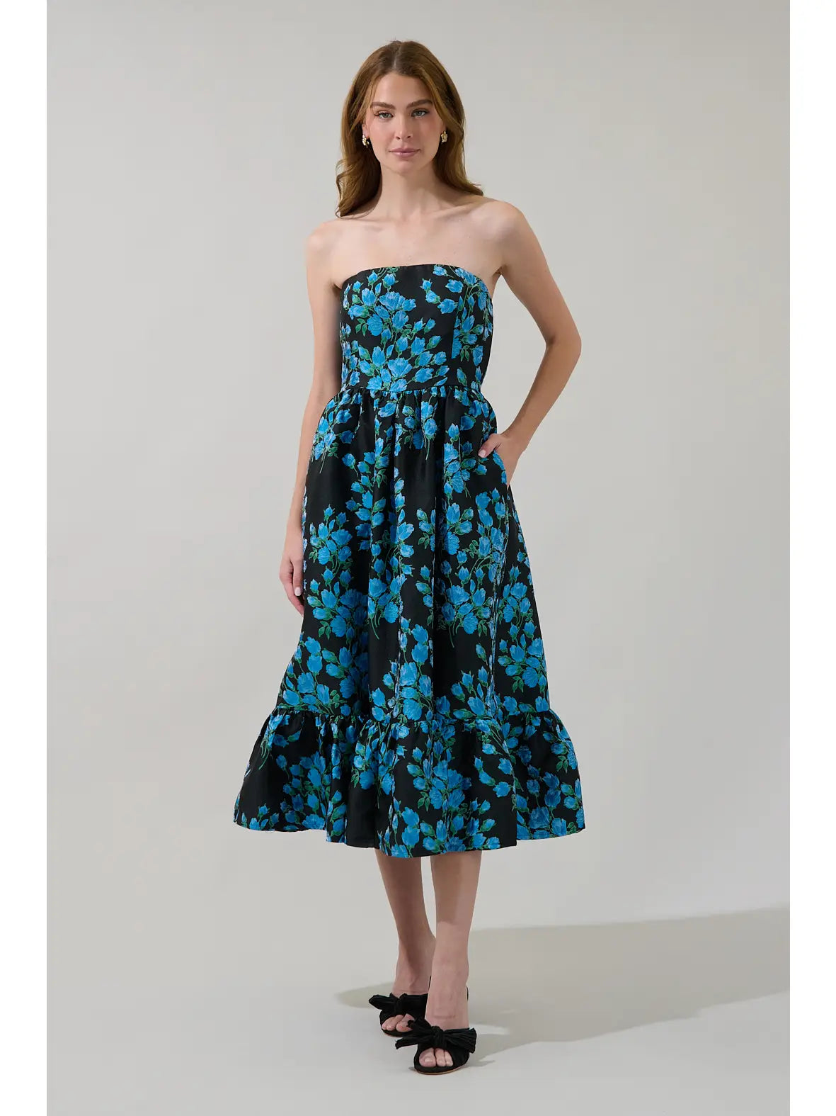 Aurra Strapless Midi Dress (XS-3X)