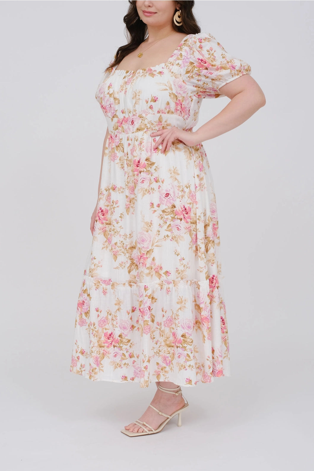 CURVE Floral Midi Dress