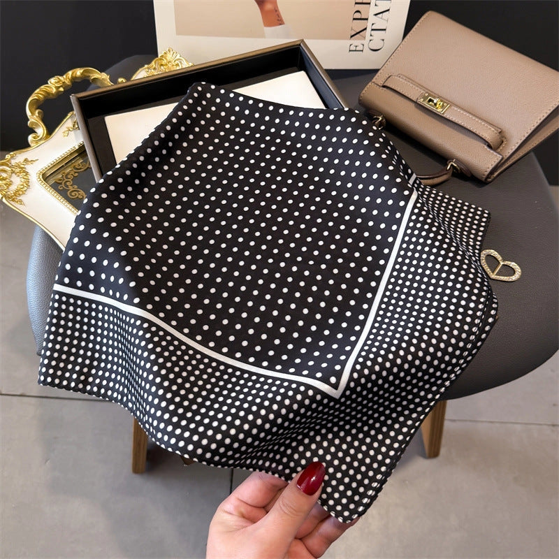 Polka Dot Satin Scarf (3 colors)