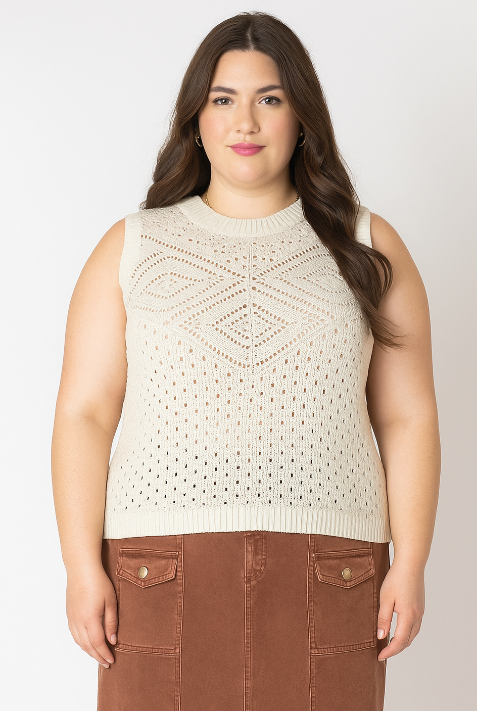 CURVE Pointelle Tank Sweater