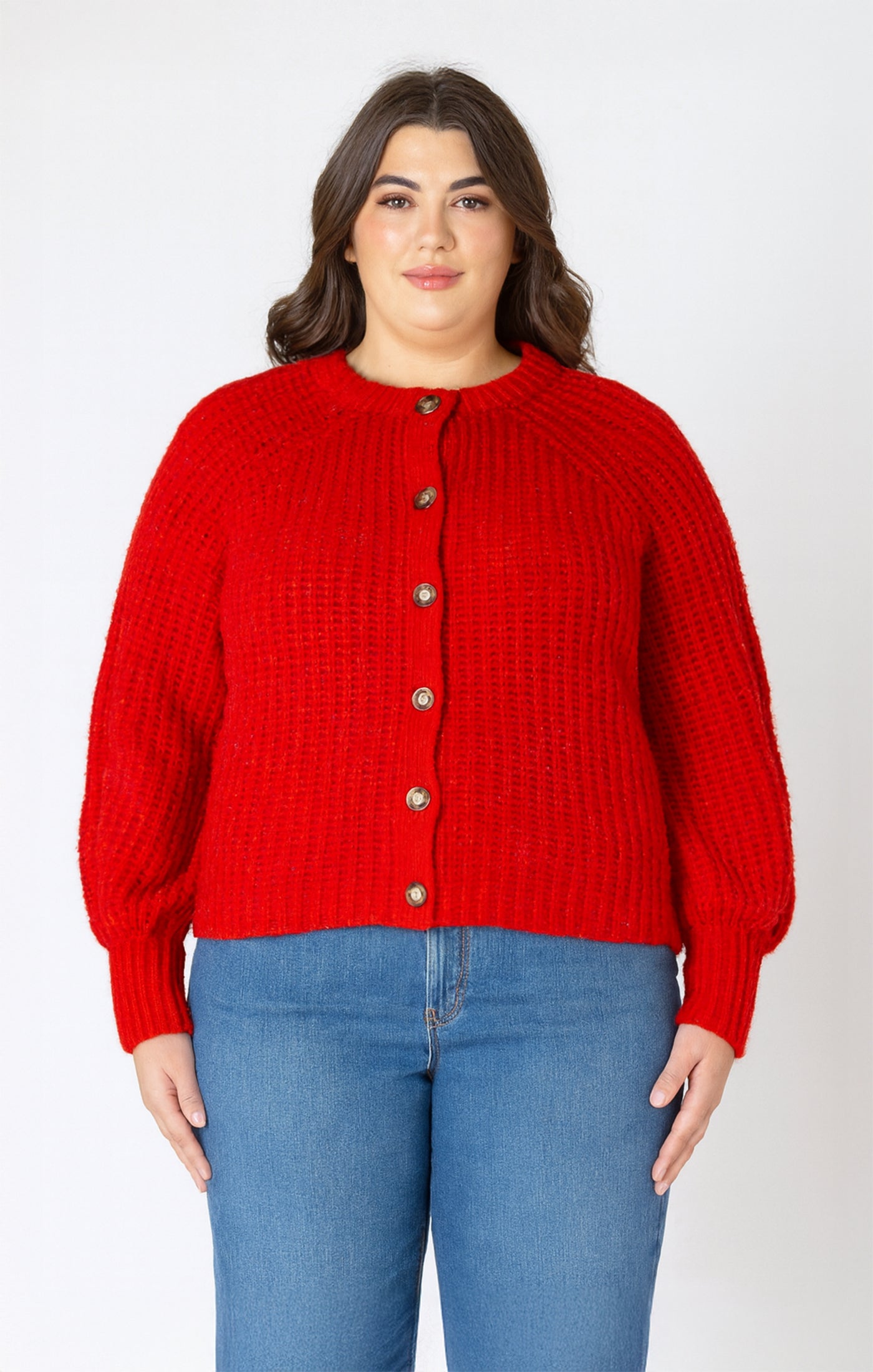 Candy Red Cardigan (XS-2X)