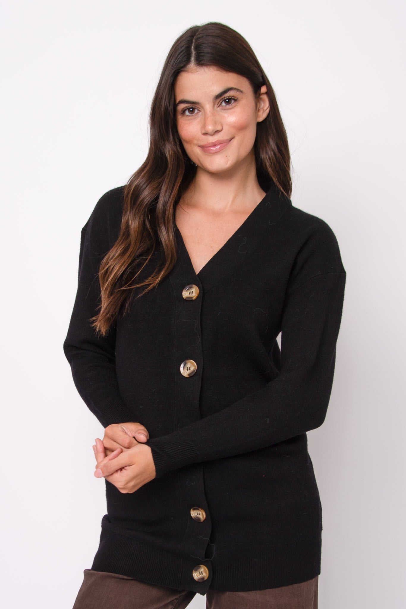 Abella Long Sleeve V-Neck Cardigan