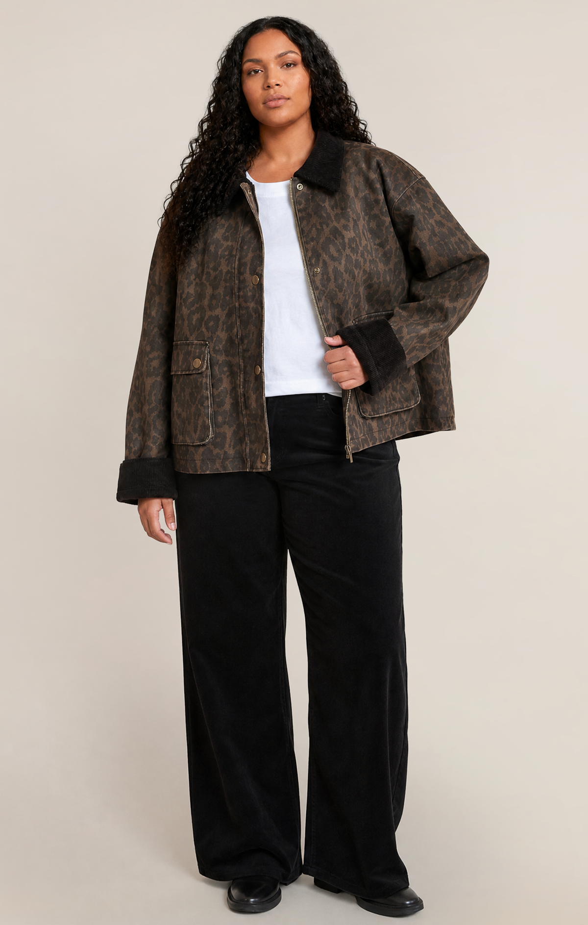 Leopard Denim Jacket (XS-2X)