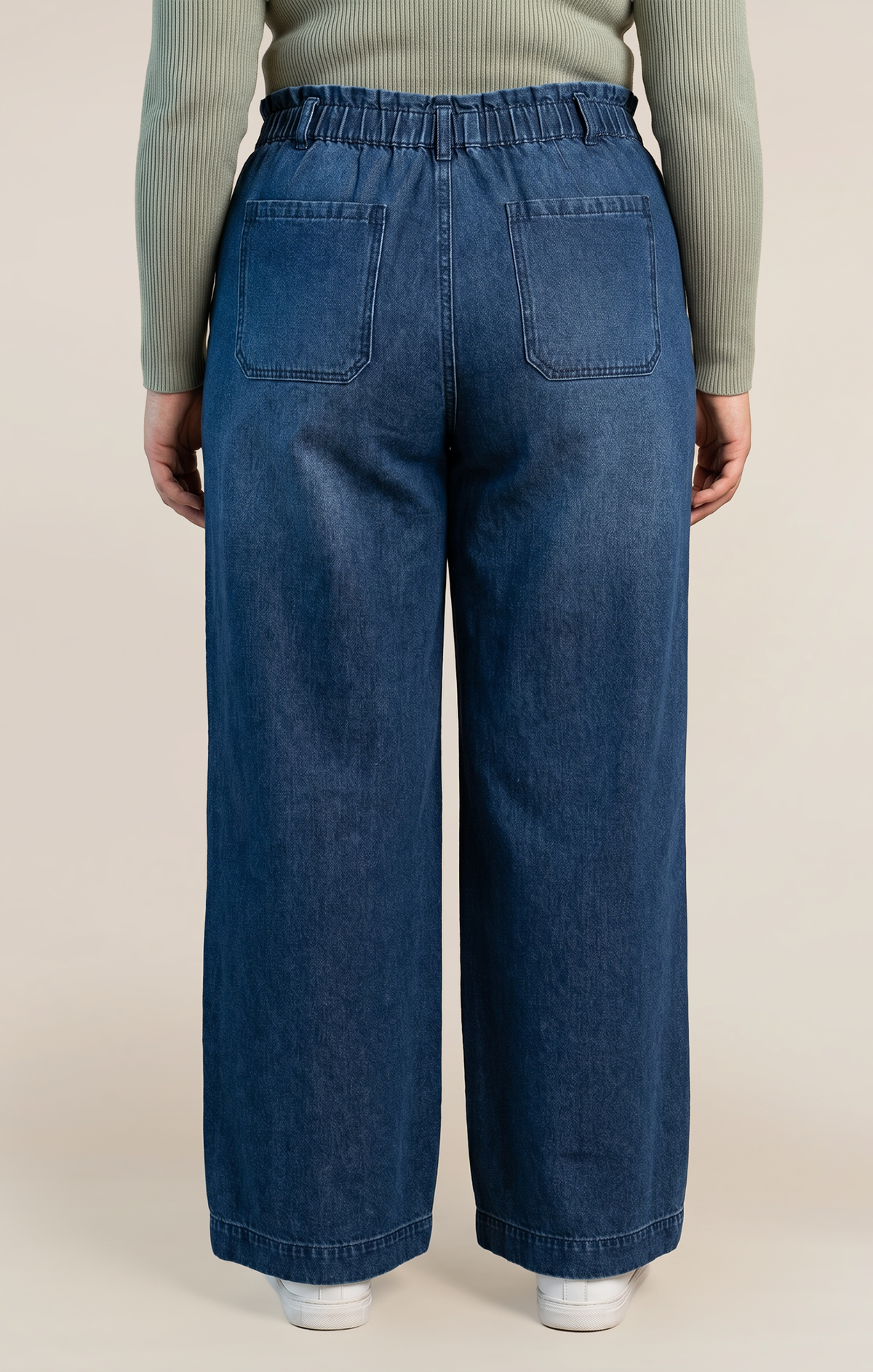 CURVE Paper Bag Wide Leg Jeans