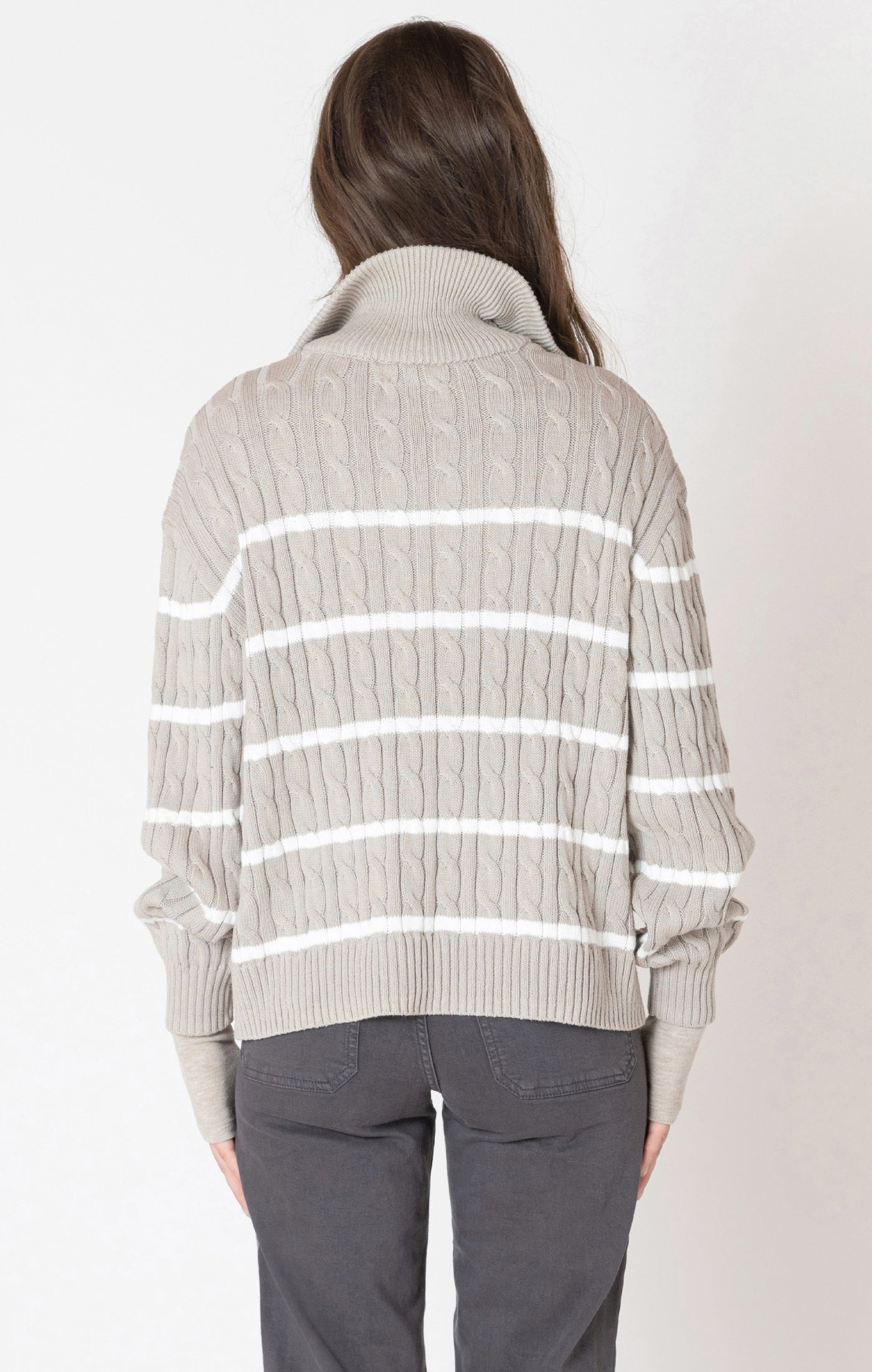 CURVE Striped Qtr Zip Pullover