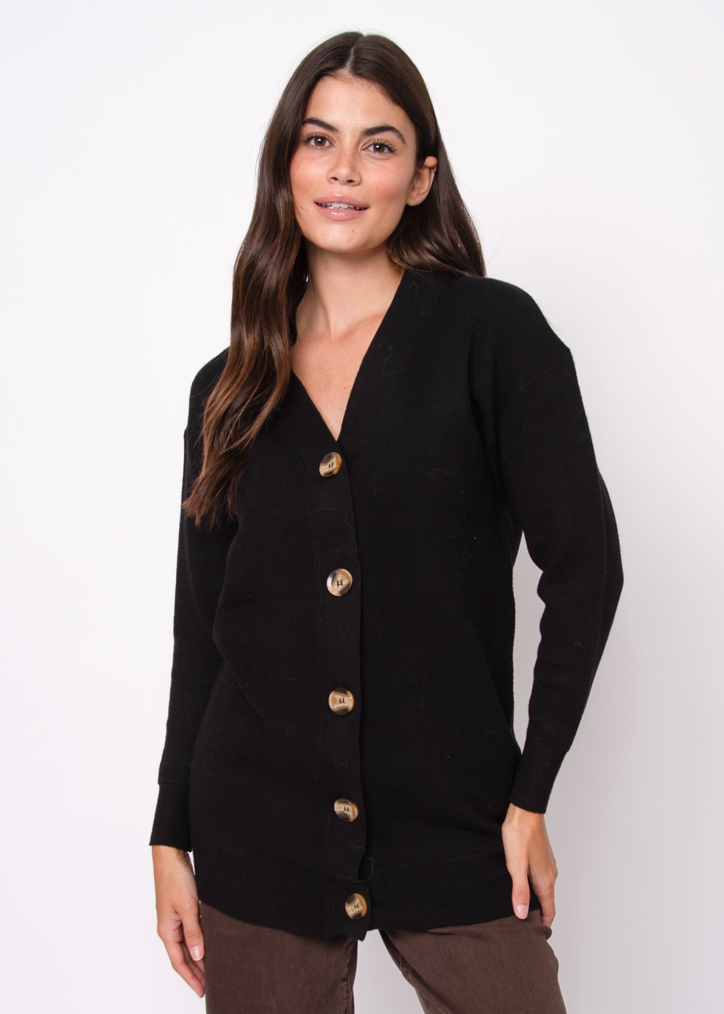 Abella Long Sleeve V-Neck Cardigan